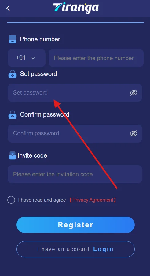 Create a strong password